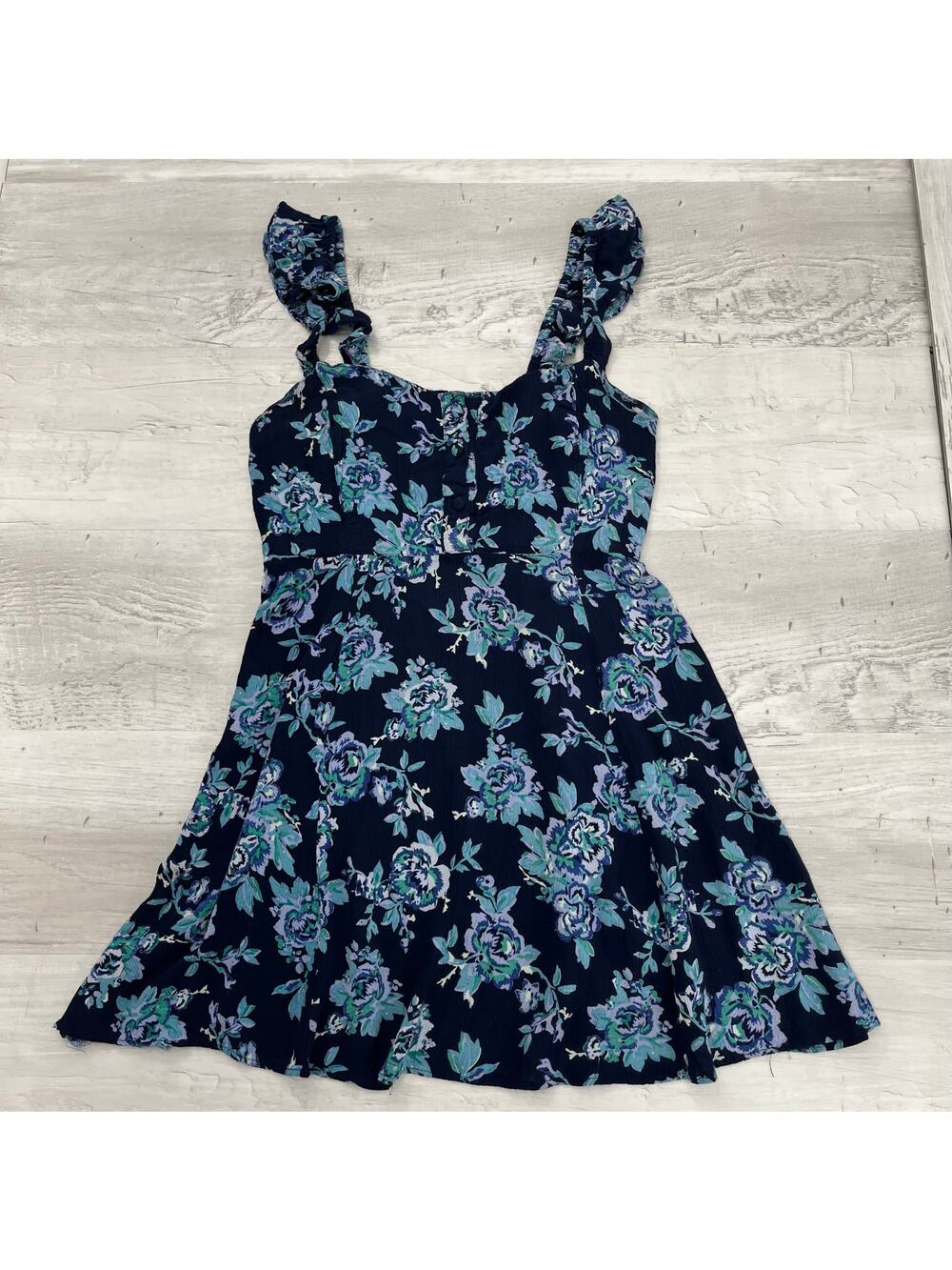 Vintage Angie Floral Baby Doll Ruffle Y2K Mini Cottage Fairy Whimsygoth Dress